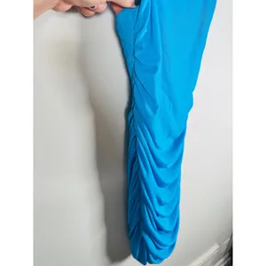 NWT Hello Molly Mini Dress Women Size 6 Blue Ruched Bodycon Party night out thumbnail 2