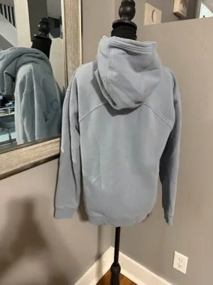 Lululemon All Yours Hoodie Chambray Logo Hooded Athletic Sweater Size 8. thumbnail 5
