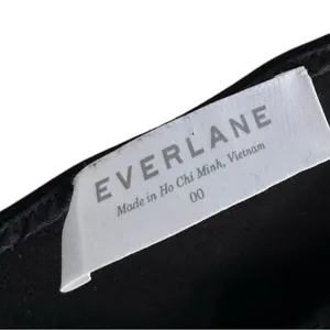 Everlane The‎ Deep V-Neck A-Line Mini 00 Black Dress thumbnail 7