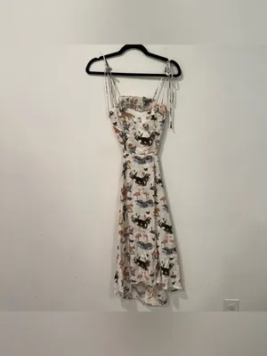 Reformation Alessa Janeiro Print Linen Midi Dress 0 thumbnail 2