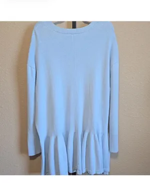 Free People Time On My Side Mini Dress in Ice Water sz XL EUC $148R thumbnail 7