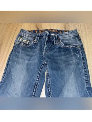 Rock Revival Women's Jill bootcut boot blue jeans denim thumbnail 5