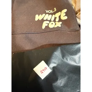 White Fox Vol.3 Espresso Brown Fleece Jogger Sweatpants‎ Womens XS Puff Print thumbnail 9