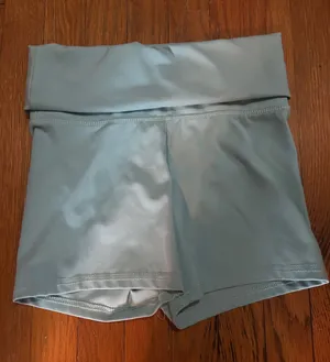 No Boundaries Light Blue/green High-Waist Bike Shorts thumbnail 1