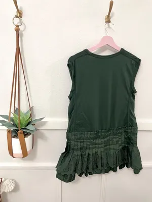Daily Practice by Anthropologie Moss Green Drop Waist Mini Dress Size S Sporty thumbnail 6