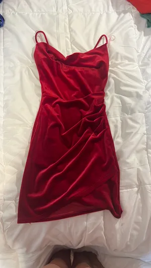Windsor Red Velvet Dress thumbnail 1