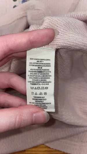 Free people pink embroidered long sleeve top thumbnail 4
