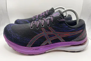 ASICS Gel Kayano 29 Wide Running Shoes Women’s US 9 Black Purple Athletic thumbnail 1