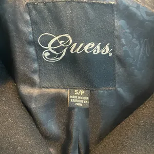 Guess Black Wool Peacoat Double Breasted Classic Preppy Size Small thumbnail 7