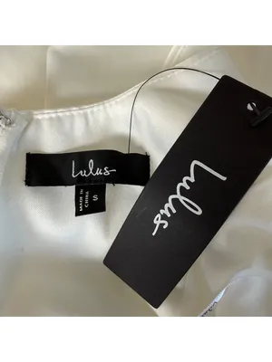 NWT Lulus Regal Cutie Satin Mini Dress Womens Small White Bridal Bachelorette thumbnail 3