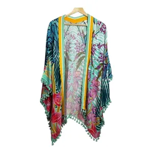Trina Turk Terra Nostra Tassle Swim‎ Coverup/Kimono- One Size thumbnail 2