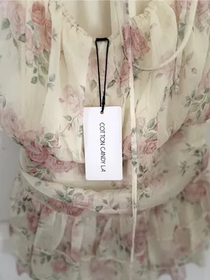 NWT Cotton Candy LA Addie Mini Dress - Butter Floral XS thumbnail 3