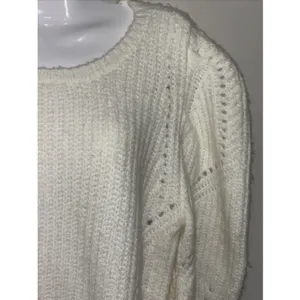 Sugarlips Womens Sz M Chunky Knit Puff Sleeve Sweater EUC thumbnail 11