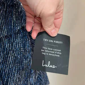 Lulus Glowing Gorgeous Blue Multi Metallic Tiered Mini‎ Dress Size Small thumbnail 5