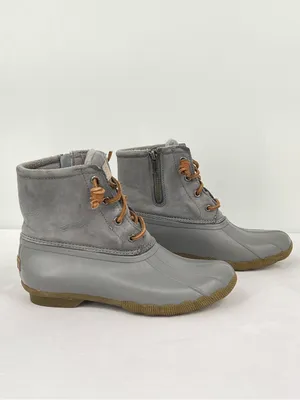 Sperry Saltwater Mainsail Leather Duck Boots Gray Size 6.5 thumbnail 9