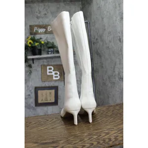 On 34th Womens Rachelle Stovepipe Boots 10019723900 Bone Smooth 6.5M thumbnail 5