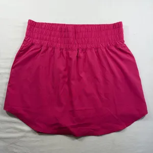Pinspark Hot Pink Athletic Skort Smocked Waist Built-in Shorts Womens Medium NEW thumbnail 2