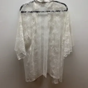 Victoria’s Secret Elegant White Lace Robe NO BELT ~ Preloved thumbnail 7