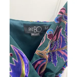 PatBO Nightflower Burnout Velvet Wrap Mini Dress Sz 0 thumbnail 4