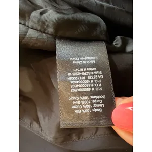 Aritzia Babaton Fluid Drape Trench 100% Silk Navy Button Roll Sleeve I-Ol L Flaw thumbnail 5