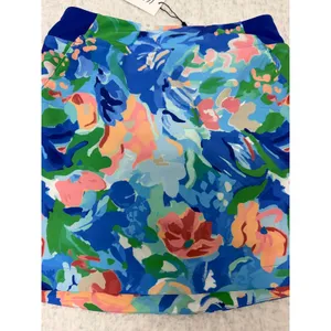 Walter Hagen Womens XS Blue Gouache Floral Lightweight Core Skort 16 Inch‎ NWT thumbnail 2