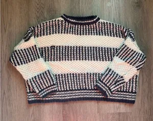 Pink Diamond Striped Sweater Size S/M thumbnail 1