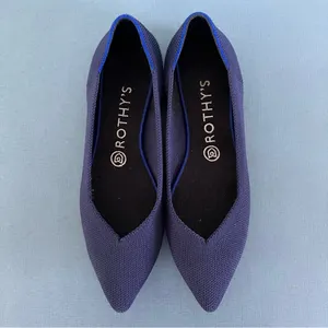 Rothy’s The Point Blue Washable‎ Knit Ballet Flats thumbnail 6