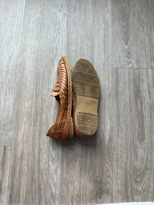Authentic Mexican Leather Huaraches, Size 5 Tan thumbnail 8