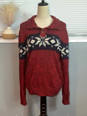 American Eagle Nordic Fair Isle Sweater Medium thumbnail 4
