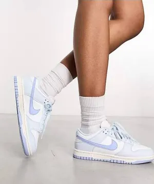 Nike Dunk Low Next Nature White Blue 5.5Y Women's Size 7 Rare Sneakers Shoes thumbnail 1