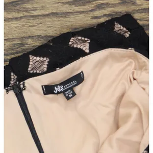 Jump Apparel Juniors Bandeau Lattice-Lace Fit & Flare Dress Black / Nude M thumbnail 4