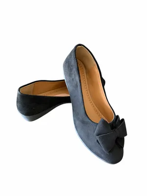 Women's Black Wedge Heeled Bow Accent Slip On Shoe Size 40 aka 9 #260322 thumbnail 8