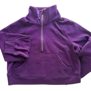 Lululemon Scuba Oversized Funnel Neck Sweatshirt Dramatic Magenta Purple Sz M/L thumbnail 2