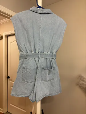 Boutique Denim Romper thumbnail 3