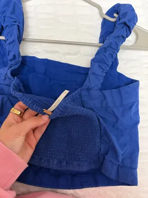 Blue Free People Top size XS thumbnail 2