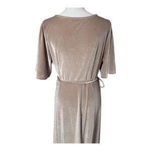 Baltic Born‎ Size-XXL Meghan Velvet Wrap Maxi Dress Champagne thumbnail 12