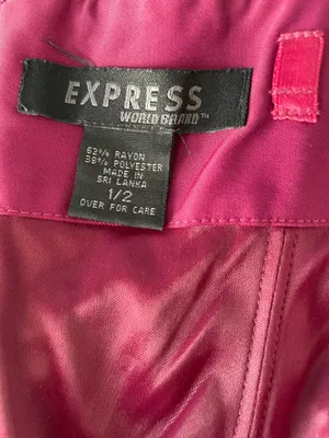 Express Magenta Strapless Cocktail Mini Dress Size 1/2 thumbnail 7