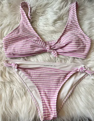 Abercrombie Swimsuit Striped Purple thumbnail 1