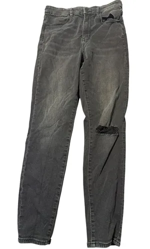 American Eagle Curvy Super Hi Rise Jegging Black Next Level Stretch Distress 10 thumbnail 1