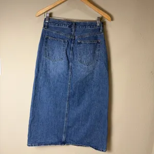 UNIQLO Jeans Denim Midi Maxi Skirt with Slit Size 6 Purchased in Japan thumbnail 6