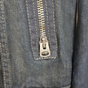 Levis Red Tab Trucker Denim Jacket Womens Medium Dark Wash Snap Closure 2 Pocket thumbnail 8