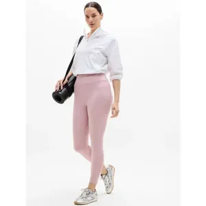 Athleta M Intuition Ultra High Rise Cotton Legging Pebble Pink Medium Regular thumbnail 5