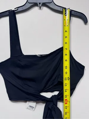 Free People Womens Mila One Shoulder Side Tie Cropped nwt size large thumbnail 6
