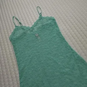 Victoria’s Secret Lace Sheer Lingerie Slip Dress Sz M Medium Teal Green thumbnail 12