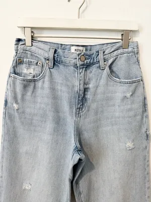 Pistola Dylan Carpenter Jeans Size 26 Wide Leg Baggy Light Wash Denim Utility thumbnail 4