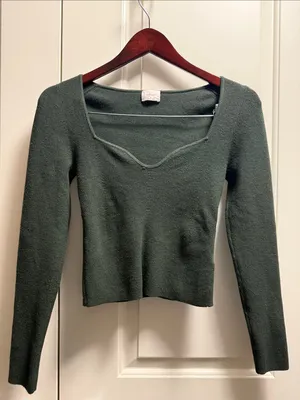 Aritzia Wilfred Tuscany Sweater Green M thumbnail 3