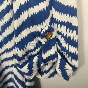 Lilly Pulitzer Rossmore Midi T-Shirt Dress Blue Stripe Zebron, Size small thumbnail 9