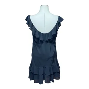 Abercrombie & Fitch A&F Ruffle Cocktail Dress Black Large thumbnail 4