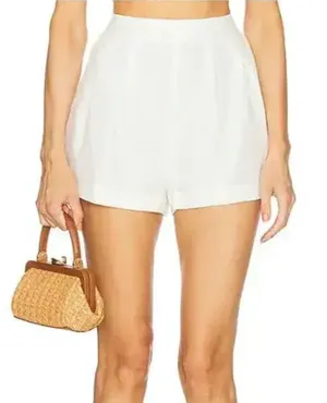 Faithfull the Brand Mirelle Mini Shorts - White thumbnail 2