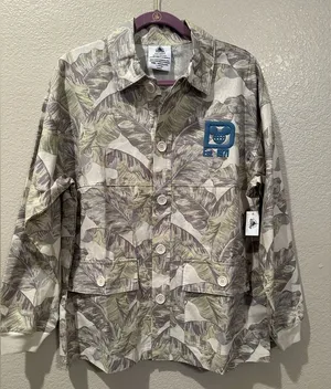 NWT Disney Parks Tropical Polynesian Resort Spirit Jersey Button Up S thumbnail 1